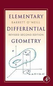 The book cover for 'Elementary Differential Geometry' by Barrett O'Neill (published by Academic Press)