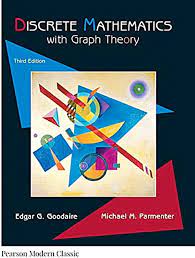 The book cover for 'Discrete Mathematics with Graph Theory' by Edgar Goodaire and Michael Parmenter (published by Pearson Prentice-Hall)