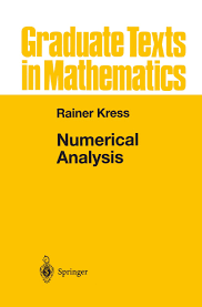 The book cover for 'Numerical Analysis' by Rainer Kress (published by Springer-Verlag)