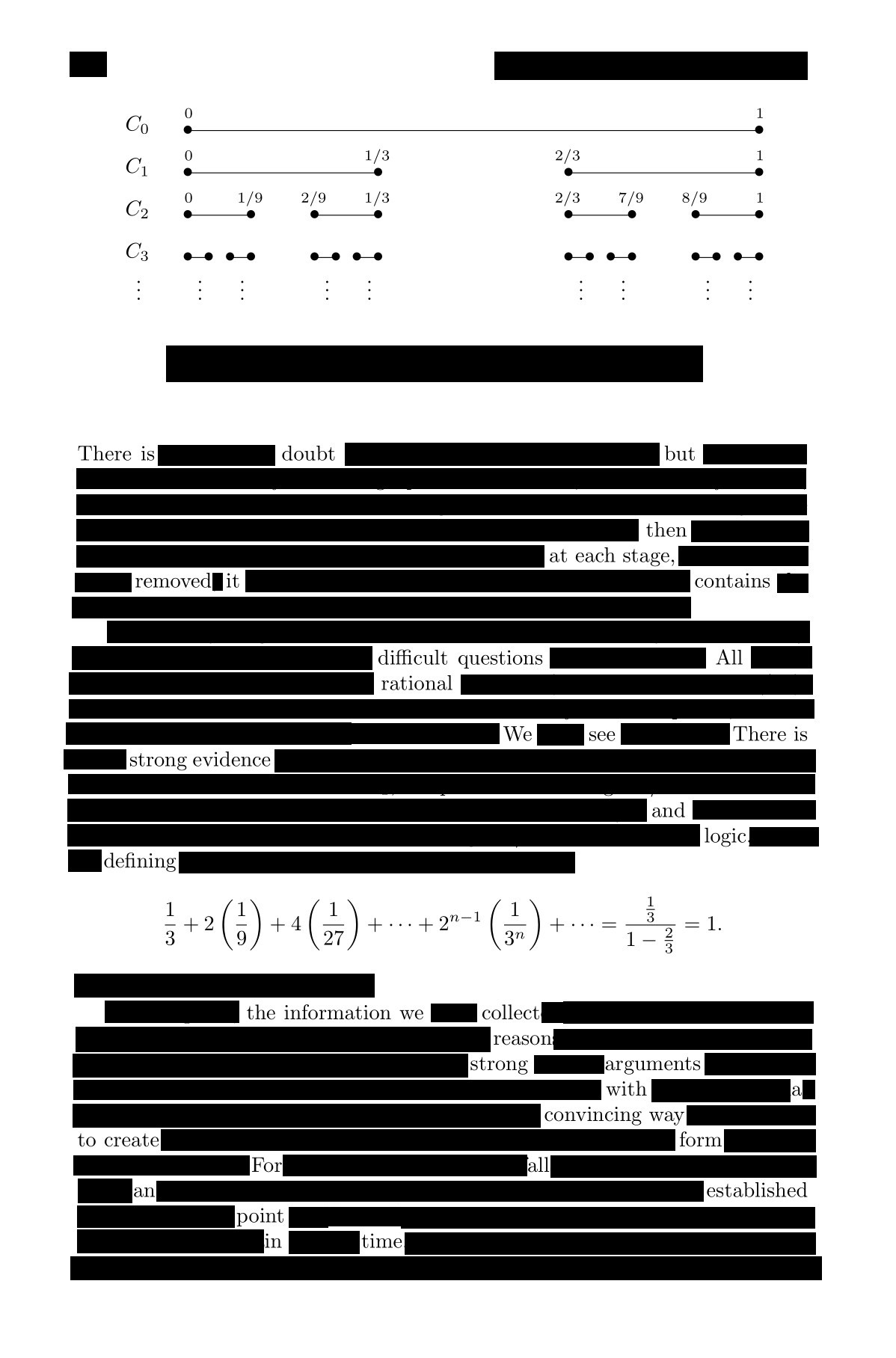 An erasure poem entitled 'A Real Challenge' from the book 'Understanding Analysis' by Stephen Abbott
